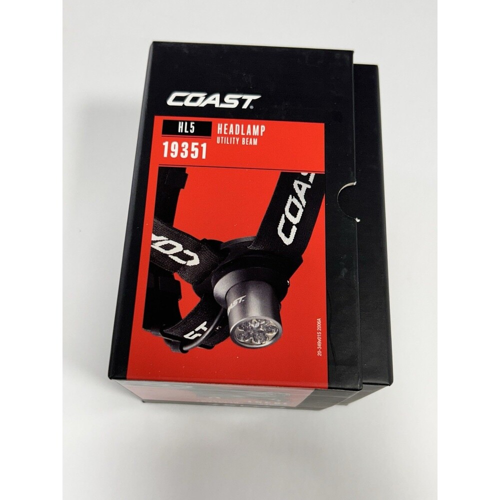 Coast HL5 LED Headlamp Utility Beam 19351 Black Batteries Included AAA NEW!!